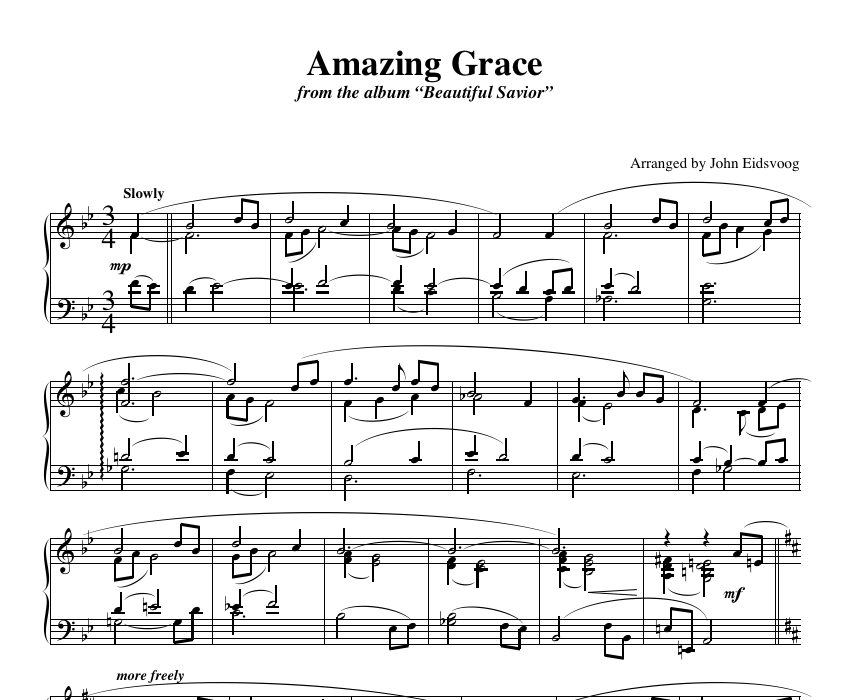 amazing grace music