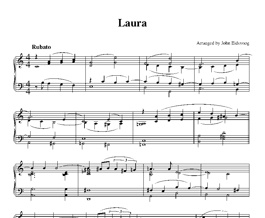 Laura - sheet music for piano solo