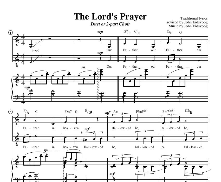 The Lord’s Prayer - Duet