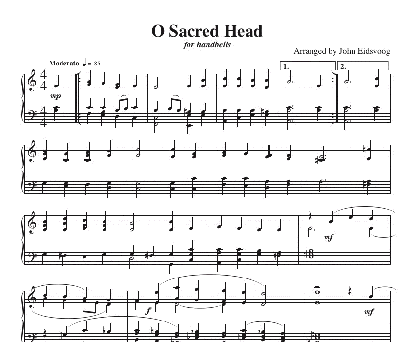 O Sacred Head (bell choir)