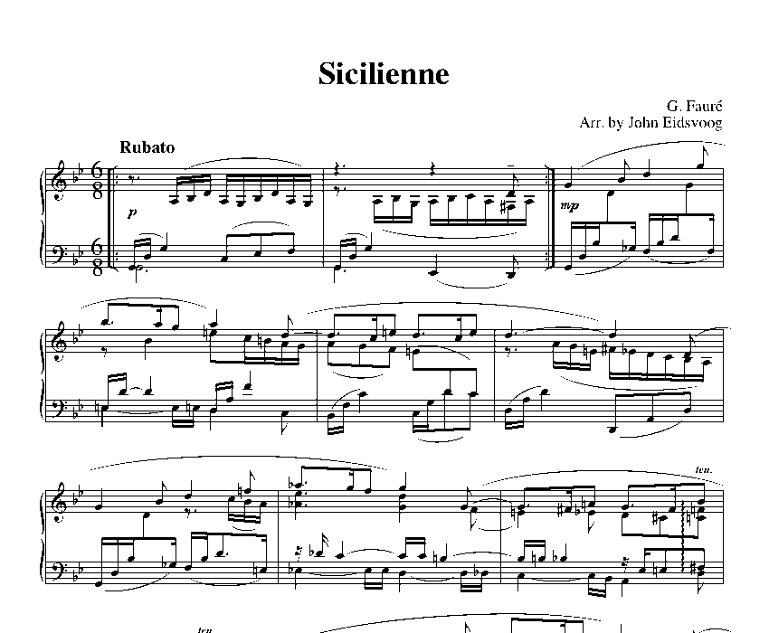 Sicilienne (sheet music)
