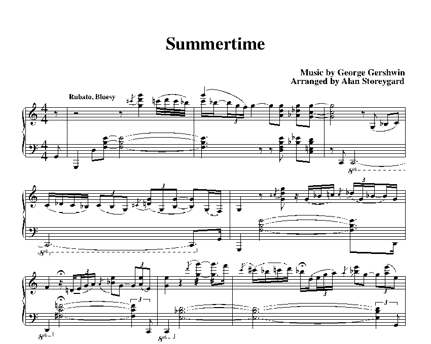 Summertime (sheet music)