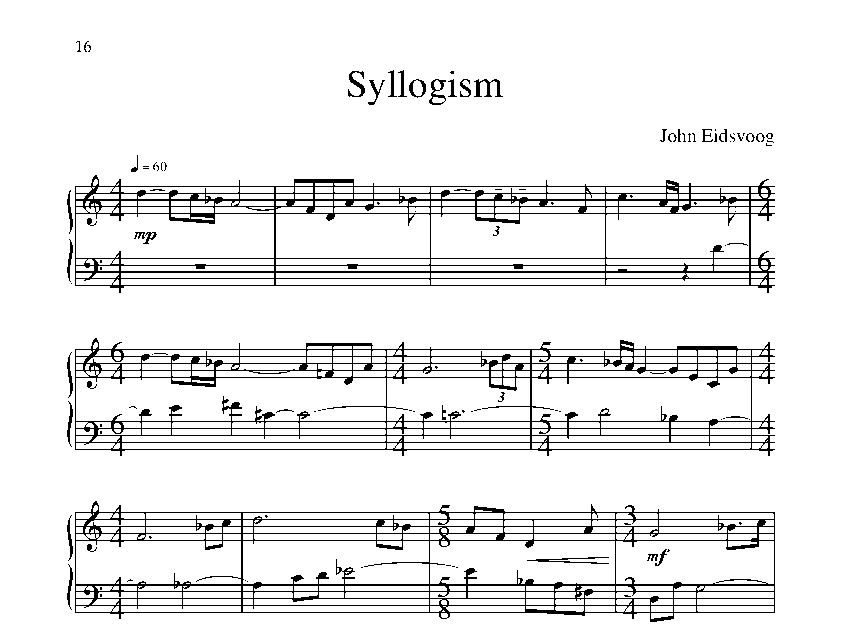 Syllogism sheet music and <b>FREE</b> MP3