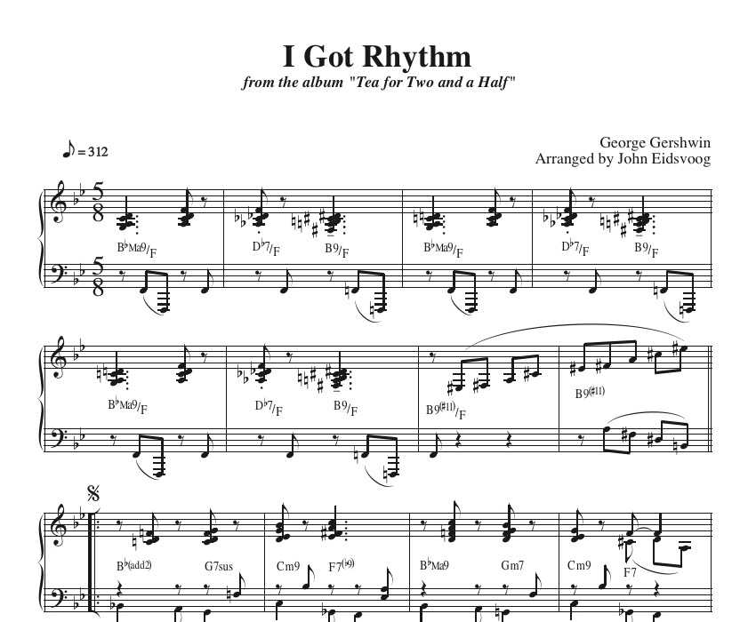 I Got Rhythm (sheet music)