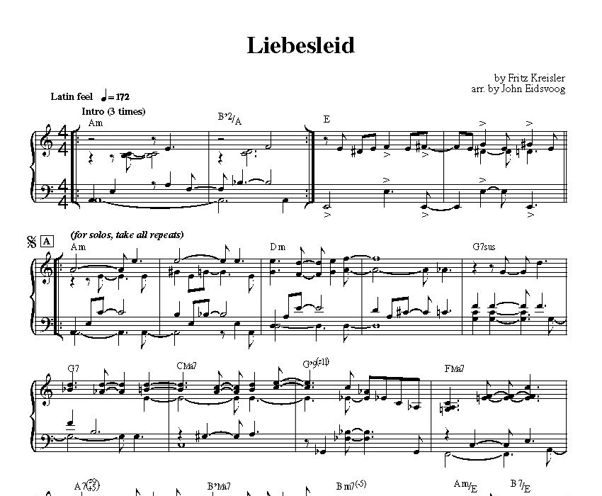 Liebesleid (sheet music)