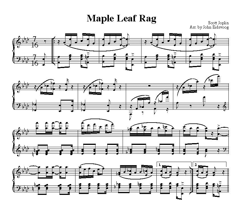 Maple Leaf Rag (in 7/16 time)