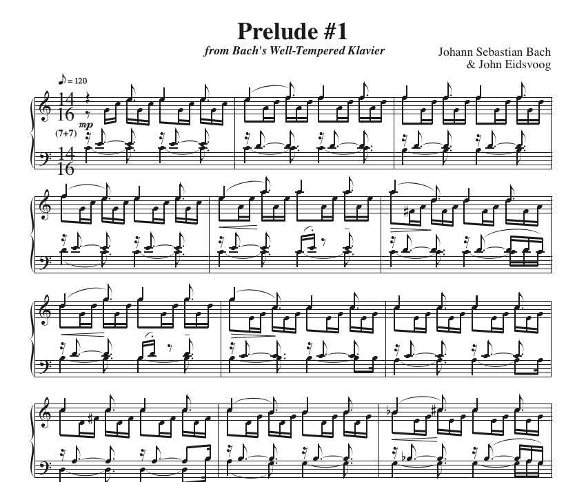 Prelude #1 from Bach’s Well-tempered Klavier