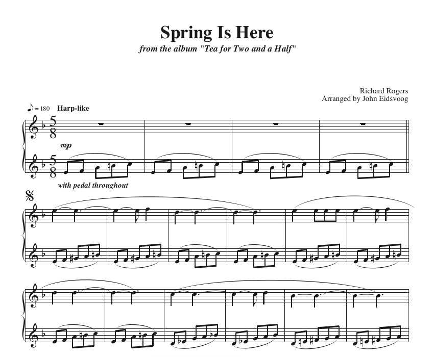 Spring Is Here (sheet music)